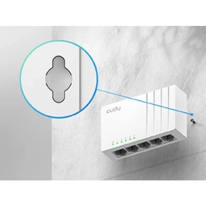CUDY 5-Port 10/100 Mbps Metal Switch