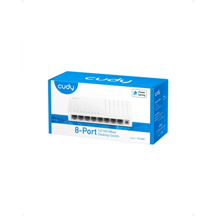 CUDY 8-Port 10/100 Mbps Metal Switch