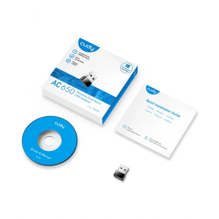 CUDY AC650 WiFi Mini USB Adaptör