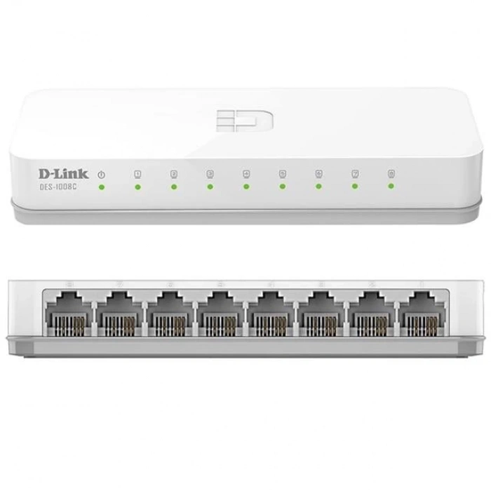 D-Link DES-1008c 10/100 Mbps 8 Port Ethernet Switch