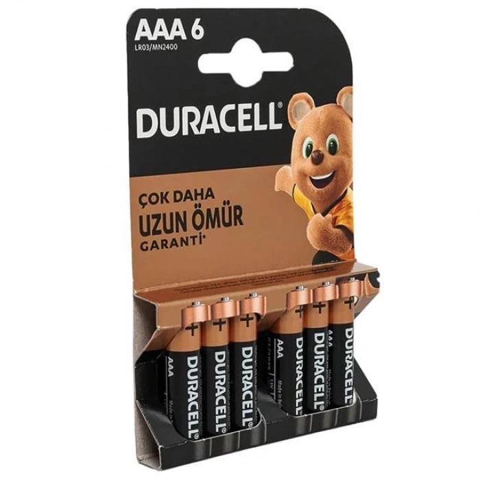 Duracell Basic İnce AAA Kalem Pil 6lı