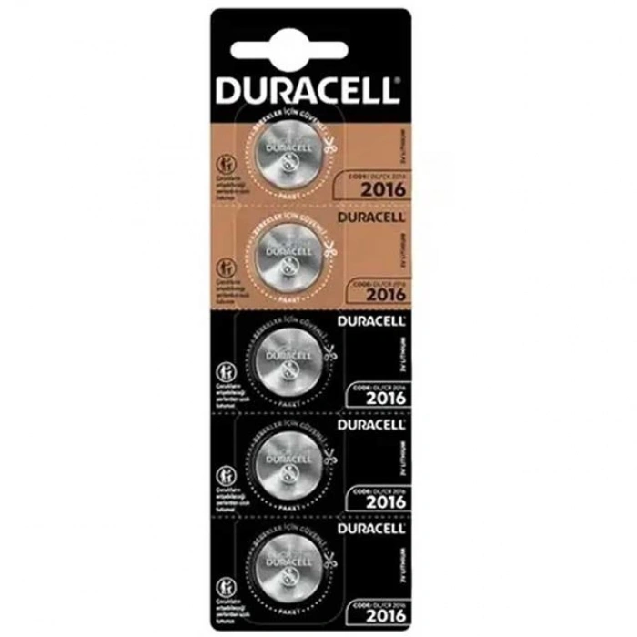Duracell CR2016 Lityum Pil 5li Paket