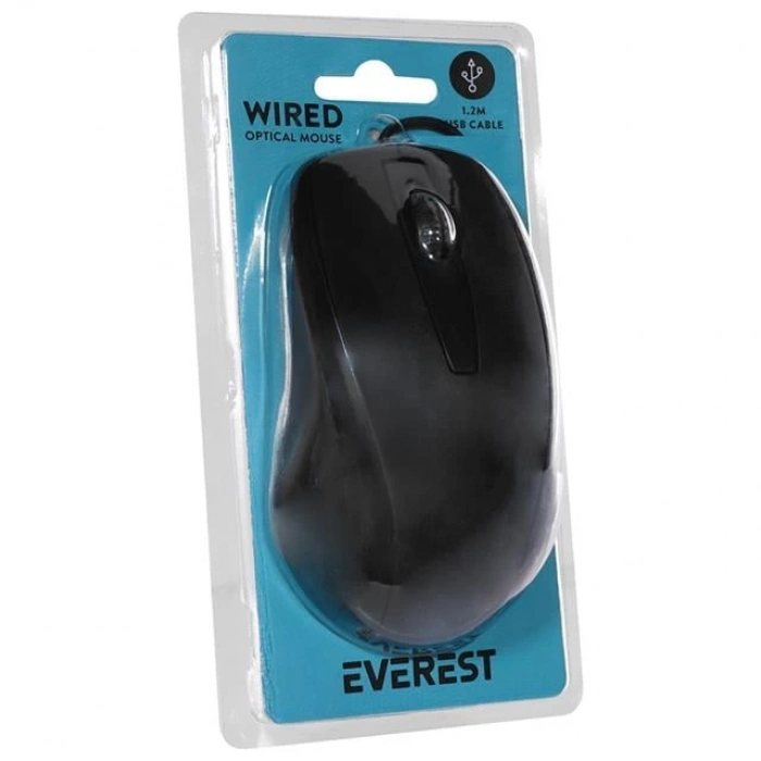 Everest SM-207B Usb Siyah 1200 DPI Optik Kablolu Mouse
