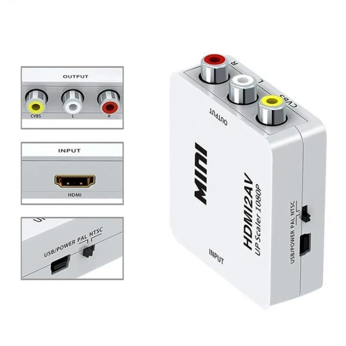 Fully G-573O HDMI To RCA Mini Model 1920x1080 Çevirici Konvertör