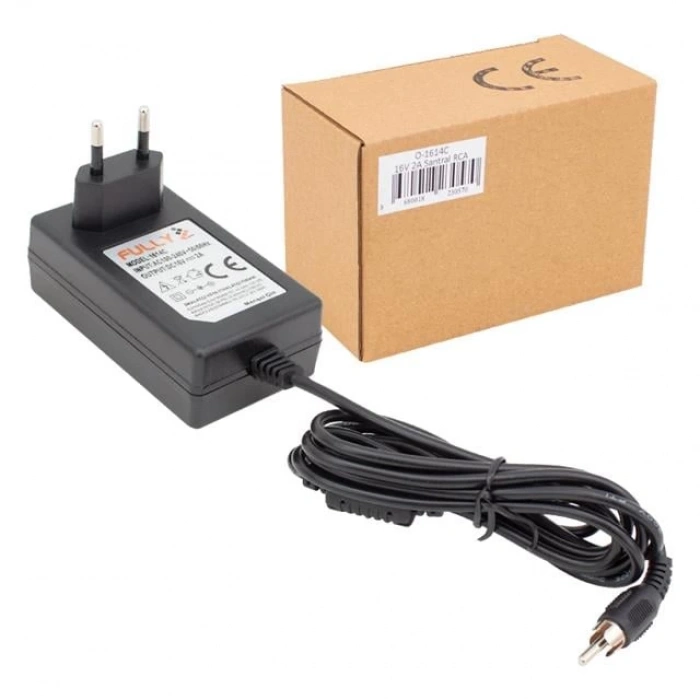 Fully O-1614C 16 Volt 2 Amper TOS RCA Uçlu Santral Adaptörü