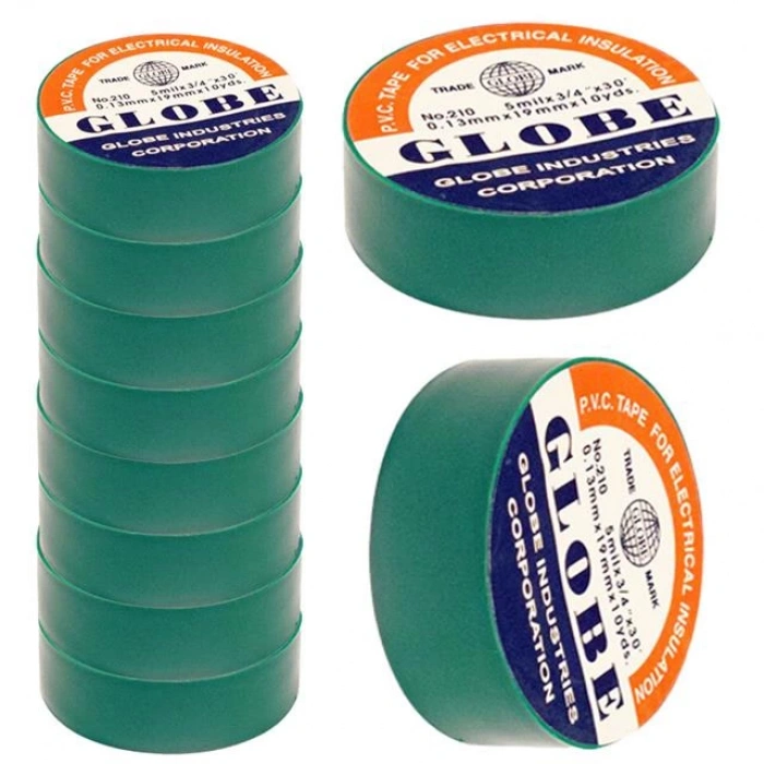 Globe 0.13Mmx19Mm İzole Bant 10lu Yeşil