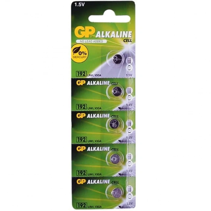 GP 192 1.5 Volt LR41 Alkalin Düğme Pil 5li