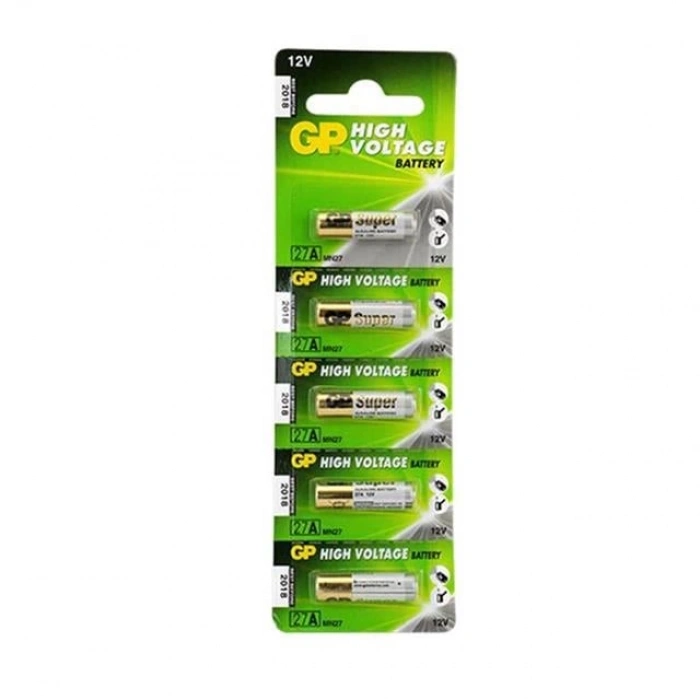 GP 27A 12V İnce Alarm Pili (5li Paket)