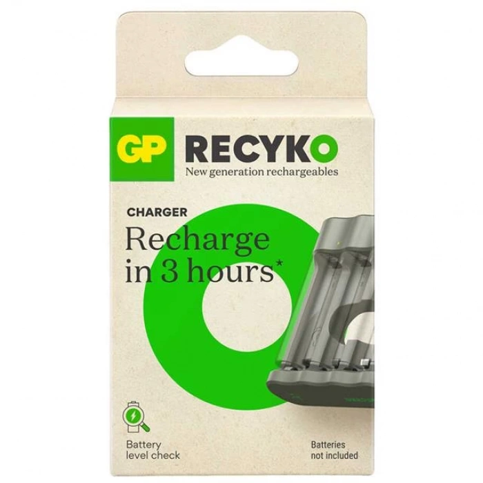 GP Recyko B441 Usb 4’lü AA - AAA Pil Şarj Cihazı (GPACSB44103 GPB441R21-2GTLB1)