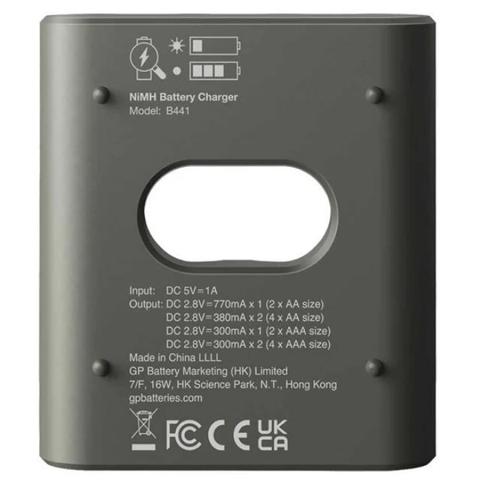 GP Recyko B441 Usb 4’lü AA - AAA Pil Şarj Cihazı (GPACSB44103 GPB441R21-2GTLB1)