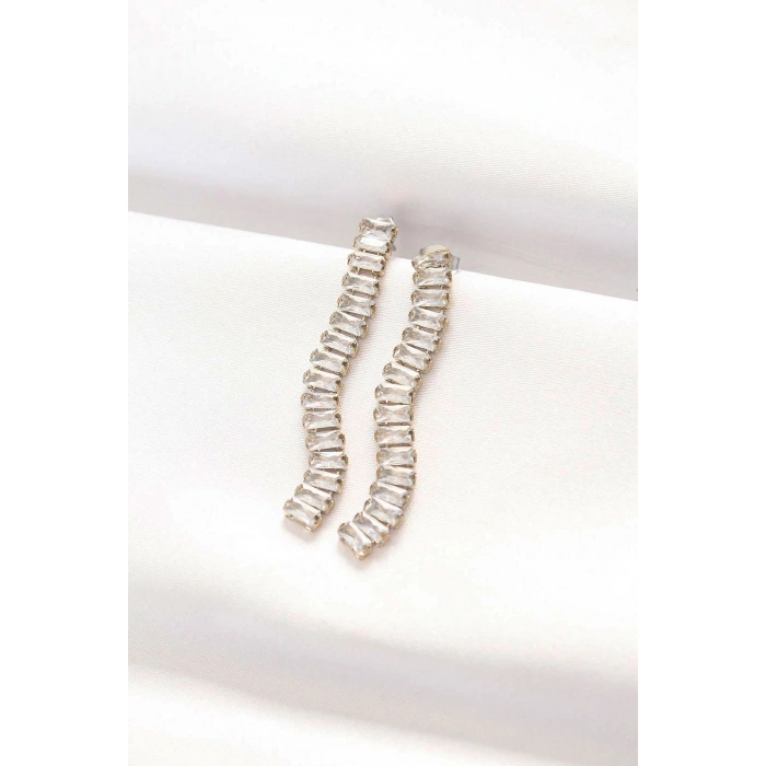 HarmonyAura 316L Çelik Gold Renk Su Yolu Küpe