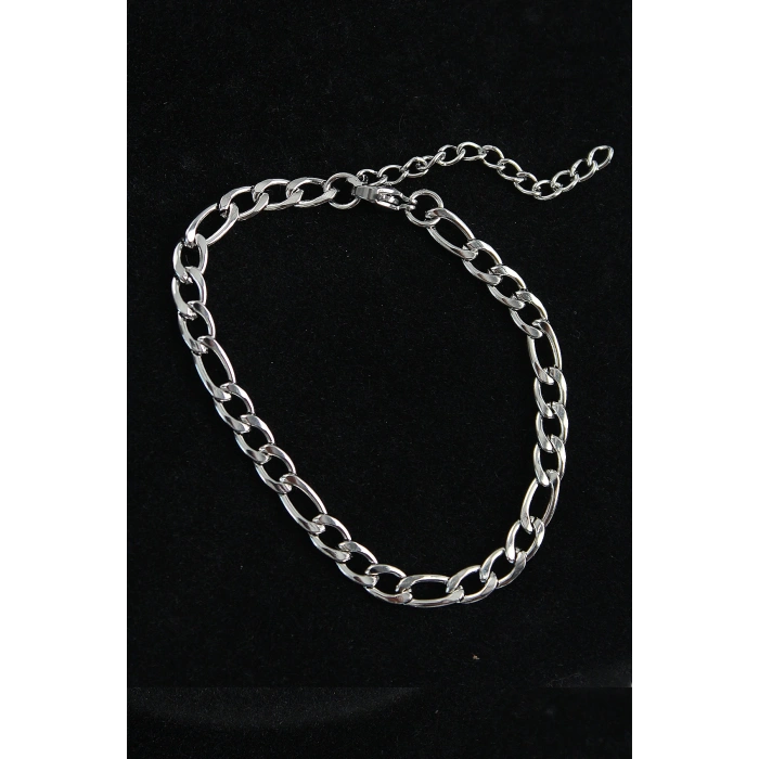 HarmonyAura 316L Çelik Klasik Model Gümüş Renk Erkek Bileklik