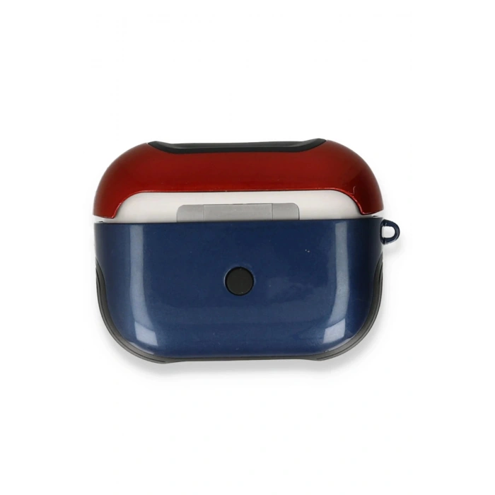 HarmonyAura  Airpods 3 (3.nesil) 3in1 Kılıf - Lacivert-kırmızı