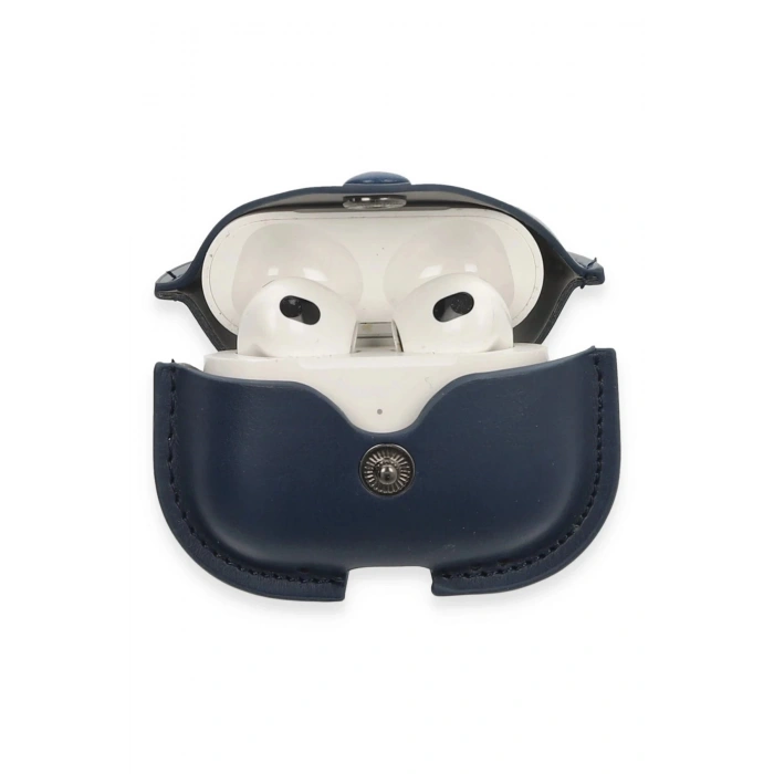 HarmonyAura  Airpods 3 (3.nesil) Çanta Deri Kılıf - Lacivert