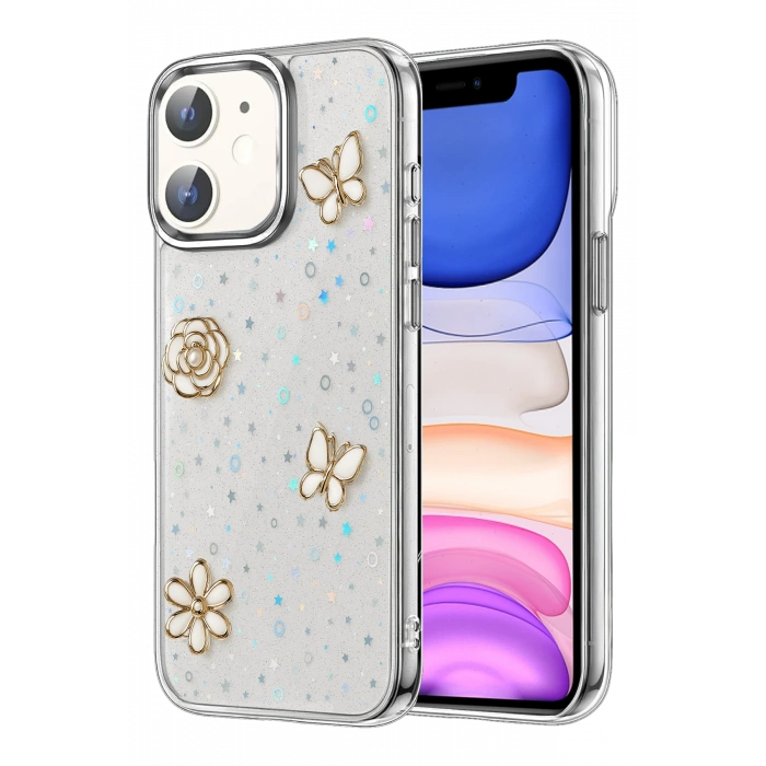 HarmonyAura Apple iPhone 11 Fiyonk Desenli Kapak - Desen 10