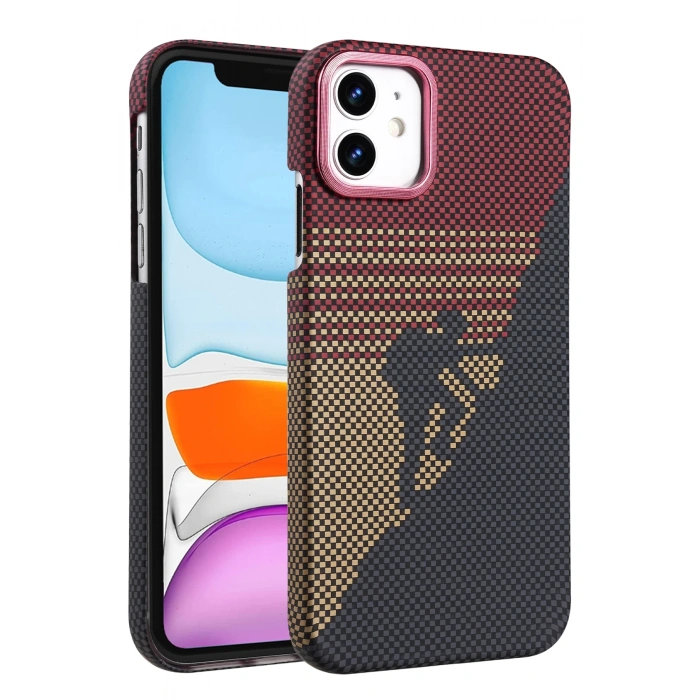 HarmonyAura Apple iPhone 11 Vega Magsafe Kapak - Kırmızı