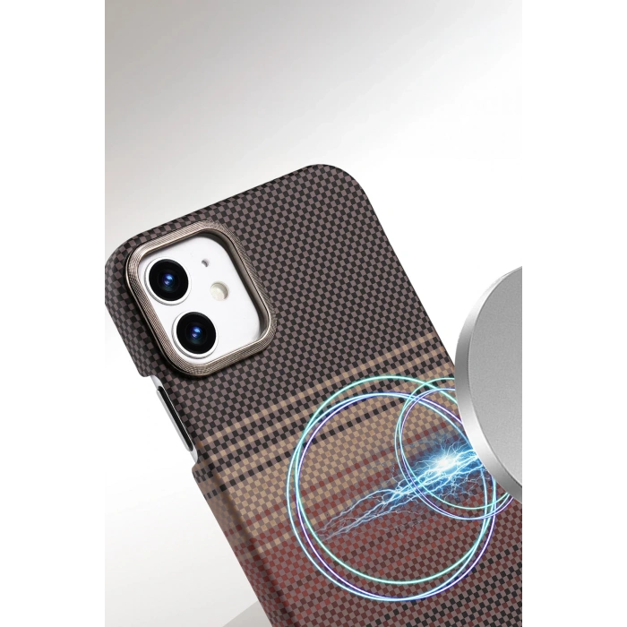 HarmonyAura Apple iPhone 11 Vega Magsafe Kapak - Kırmızı