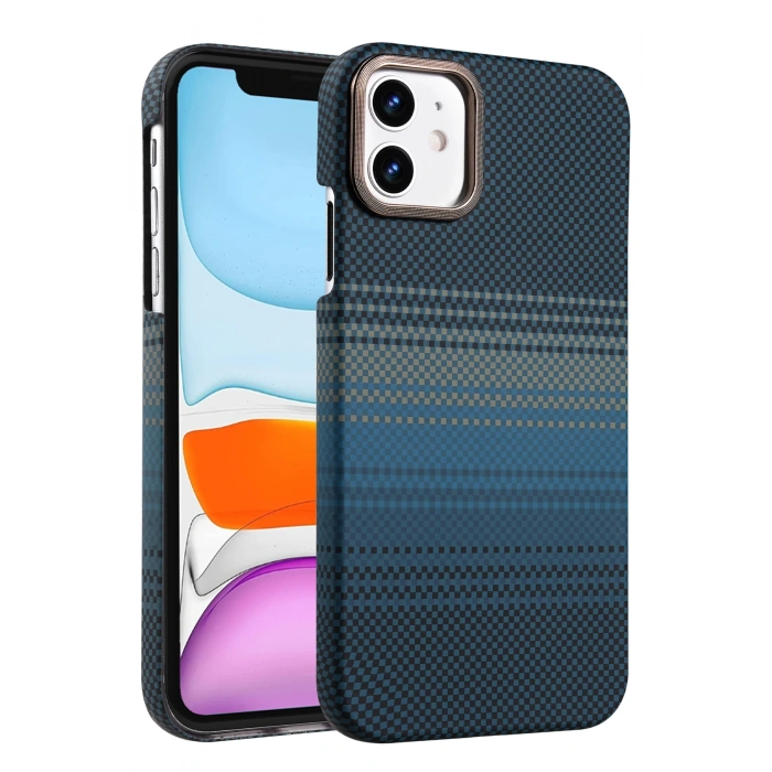 HarmonyAura Apple iPhone 11 Vega Magsafe Kapak - Mavi