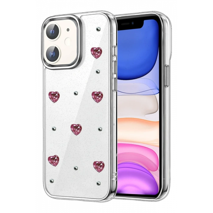 HarmonyAura Apple iPhone 12 Fiyonk Desenli Kapak - Desen 7