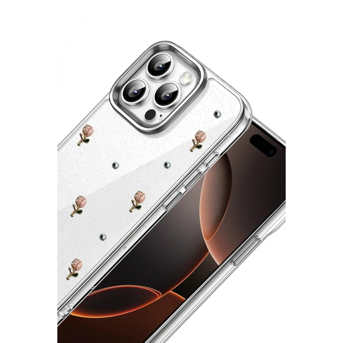 HarmonyAura Apple iPhone 14 Pro Max Fiyonk Desenli Kapak - Desen 6