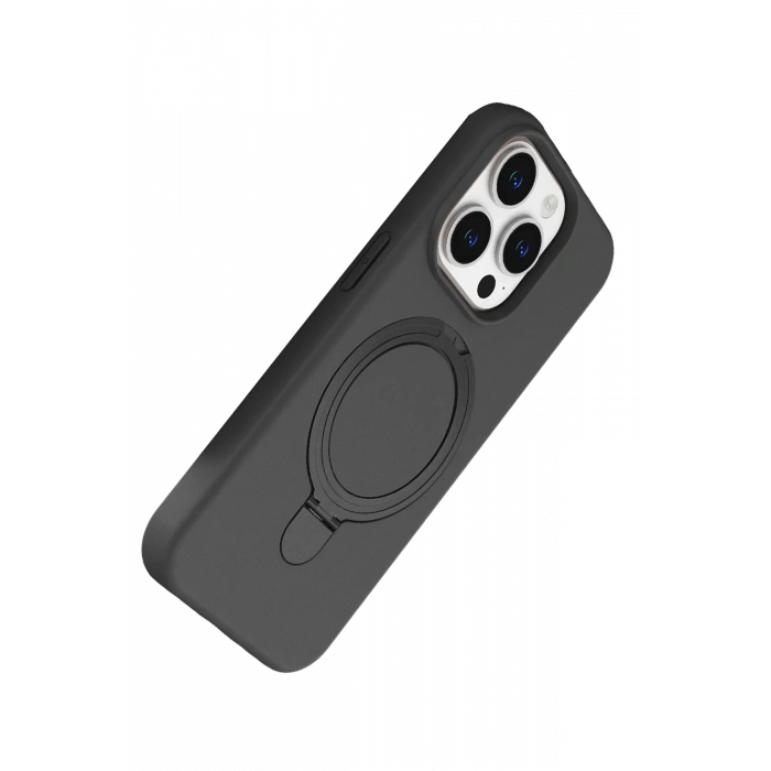 HarmonyAura Apple iPhone 14 Pro Max Regal Magsafe Standlı Kapak - Titan Gri