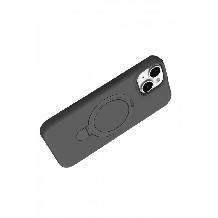 HarmonyAura Apple iPhone 14 Regal Magsafe Standlı Kapak - Titan Gri