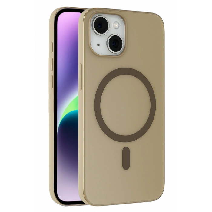 HarmonyAura Apple iPhone 14 Tuna PC Slim Magsafe Kapak - Titan Gri