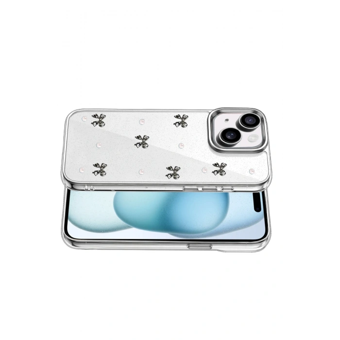 HarmonyAura Apple iPhone 15 Plus Fiyonk Desenli Kapak - Desen 8