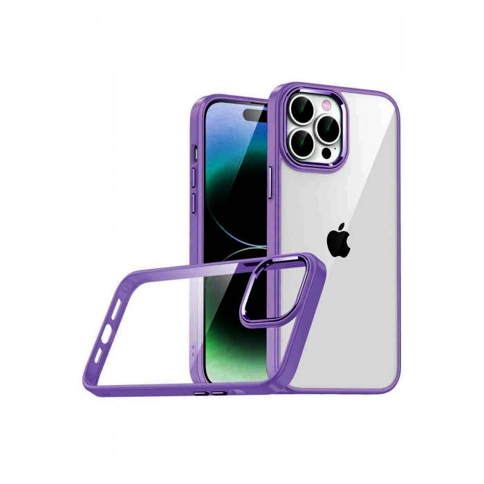 HarmonyAura Apple iPhone 15 Pro Max Razer Lensli Silikon - Mor