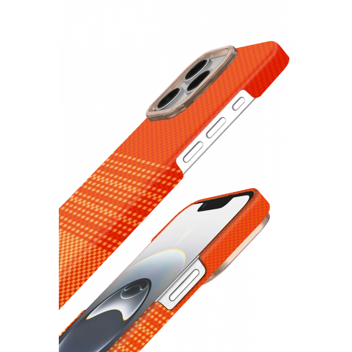 HarmonyAura Apple iPhone 15 Pro Max Vega Magsafe Kapak - Sarı