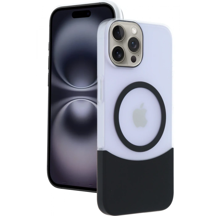 HarmonyAura Apple iPhone 15 Pro Max Velar Magsafe Kapak - Siyah