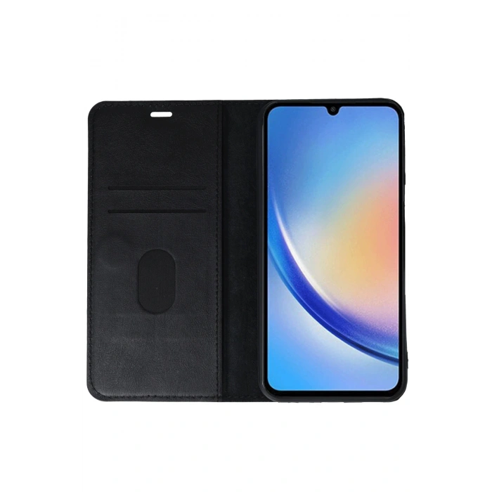 HarmonyAura Apple iPhone 15 Trend S Plus Kapaklı Kılıf - Siyah