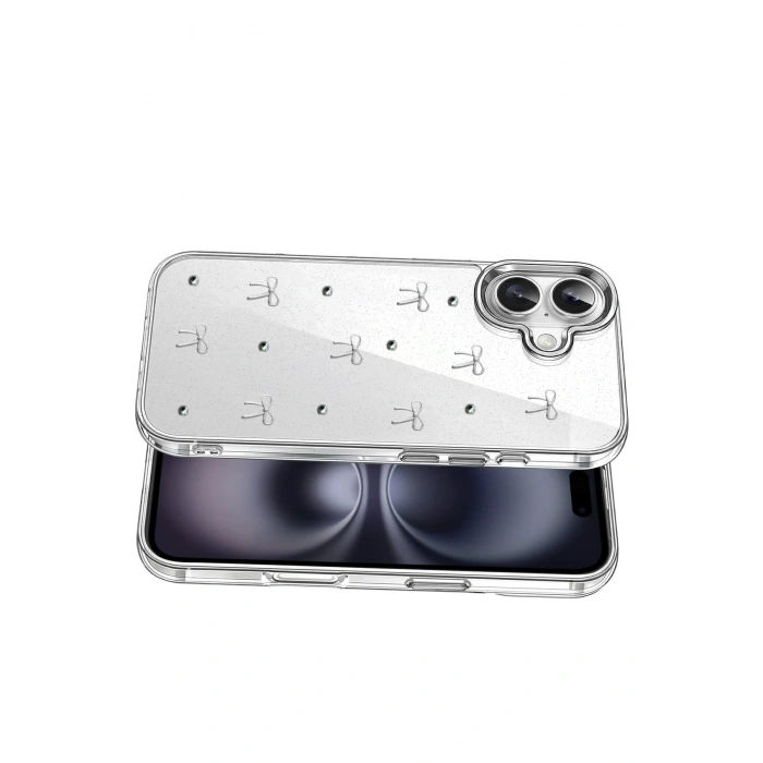 HarmonyAura Apple iPhone 16 Fiyonk Desenli Kapak - Desen 5