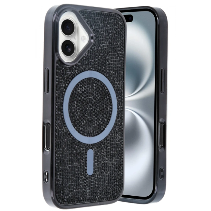 HarmonyAura Apple iPhone 16 Helen Magsafe Kapak - Siyah