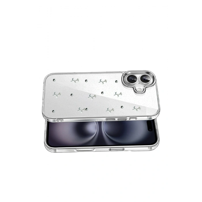 HarmonyAura Apple iPhone 16 Plus Fiyonk Desenli Kapak - Desen 4