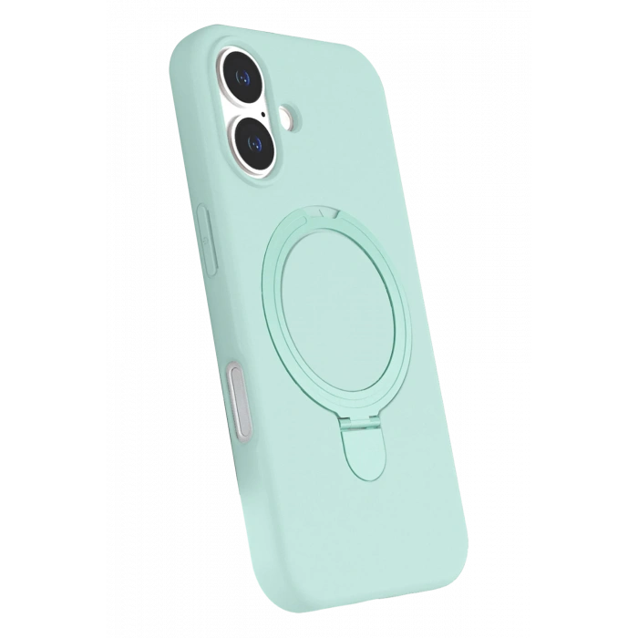 HarmonyAura Apple iPhone 16 Plus Regal Magsafe Standlı Kapak - Su Yeşili