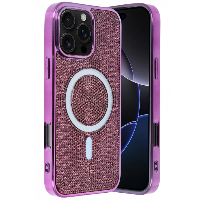 HarmonyAura Apple iPhone 16 Pro Helen Magsafe Kapak - Derin Mor