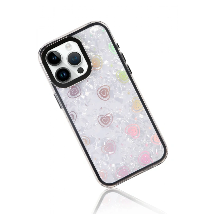 HarmonyAura Apple iPhone 16 Pro Lumi Desenli Kapak - Siyah