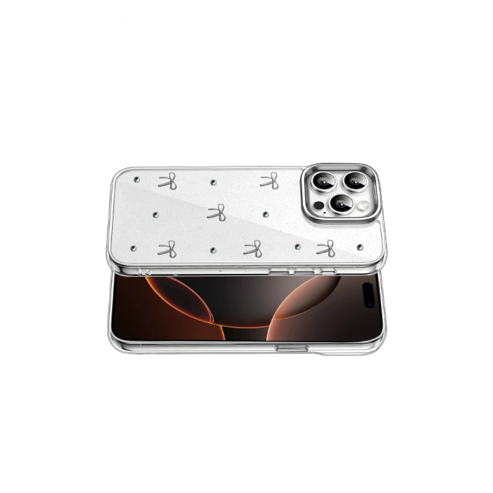 HarmonyAura Apple iPhone 16 Pro Max Fiyonk Desenli Kapak - Desen 5