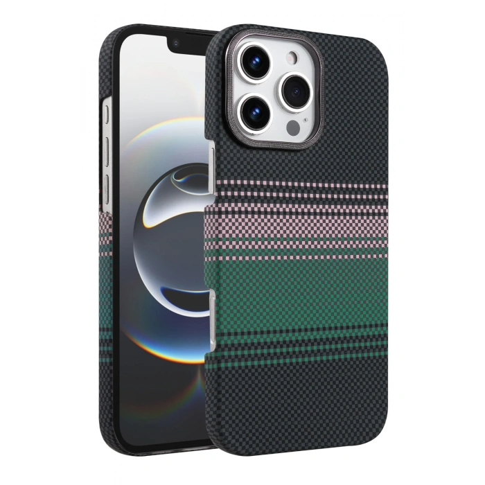 HarmonyAura Apple iPhone 16 Pro Max Vega Magsafe Kapak - Yeşil