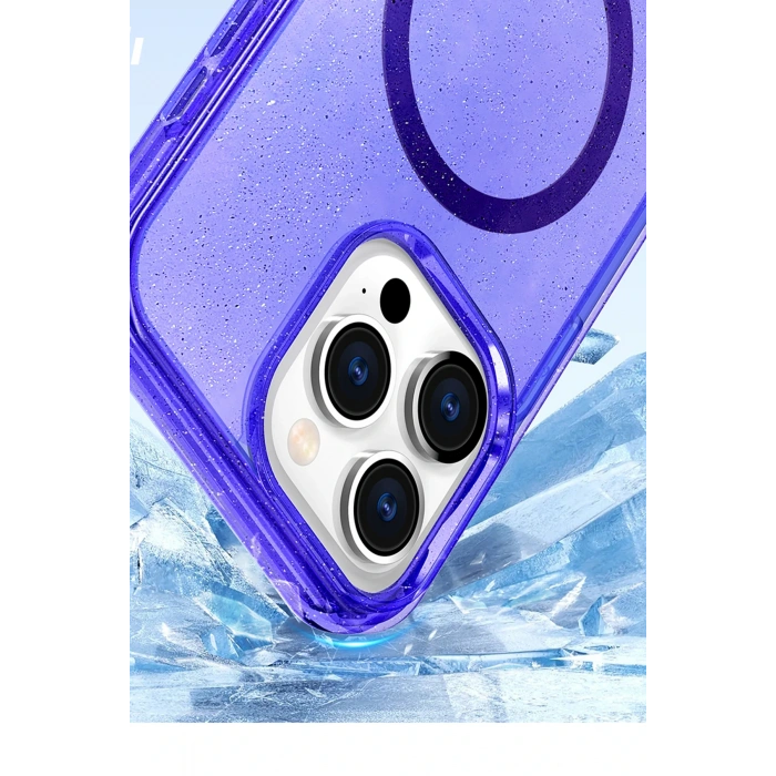 HarmonyAura Apple iPhone 16 Pro Star Magsafe Kapak - Pembe