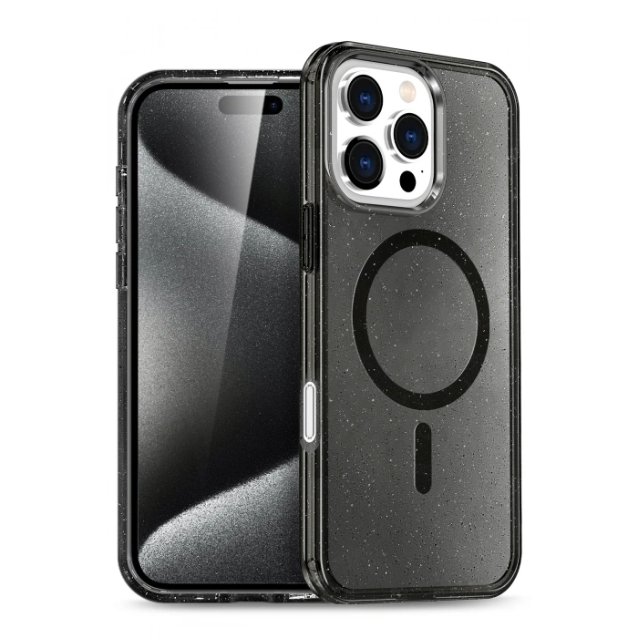 HarmonyAura Apple iPhone 16 Pro Star Magsafe Kapak - Siyah