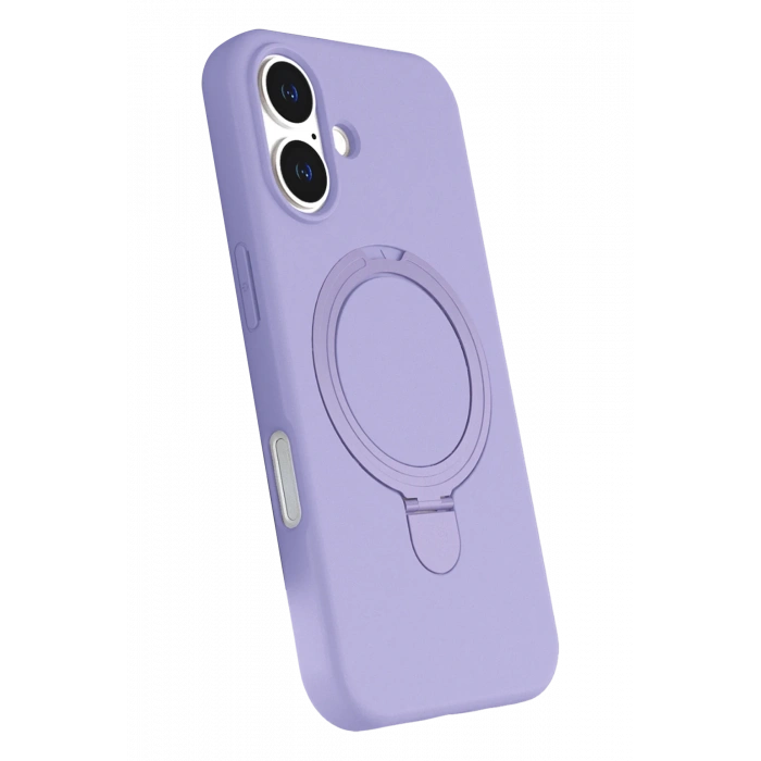 HarmonyAura Apple iPhone 16 Regal Magsafe Standlı Kapak - Lila