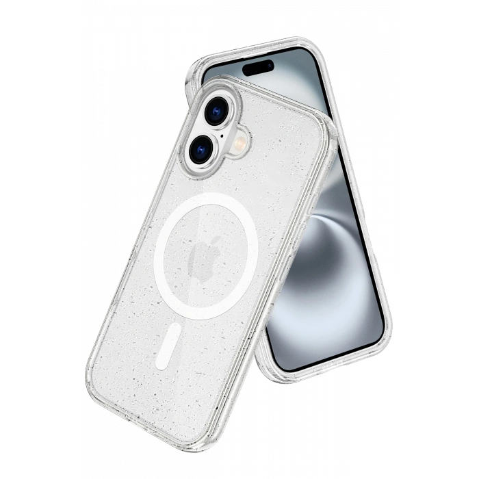 HarmonyAura Apple iPhone 16 Star Magsafe Kapak - Şeffaf