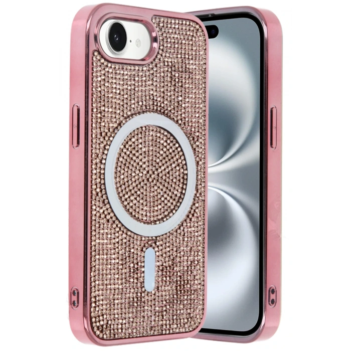 HarmonyAura Apple iPhone 16E Helen Magsafe Kapak - Pembe