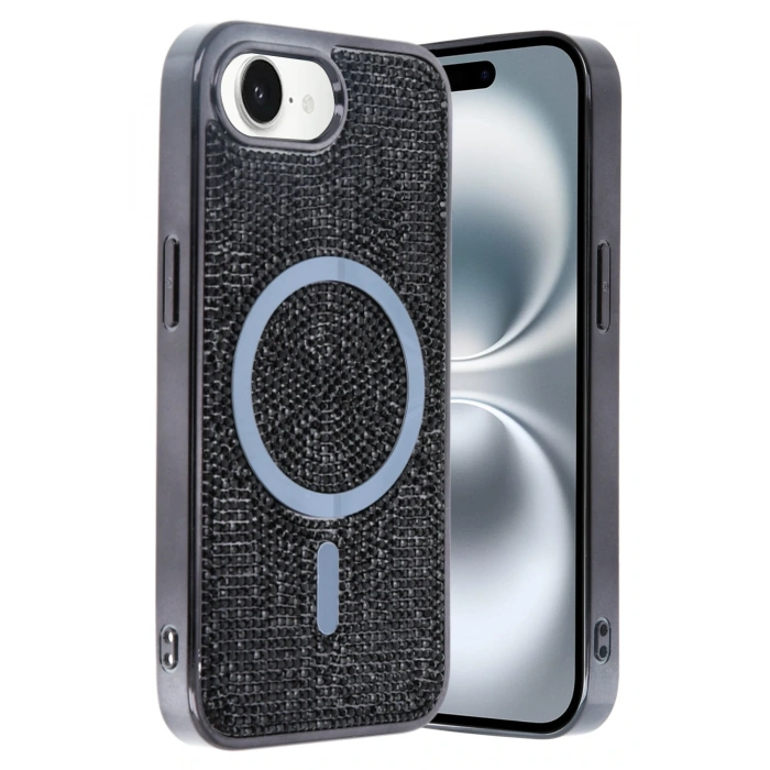 HarmonyAura Apple iPhone 16E Helen Magsafe Kapak - Siyah