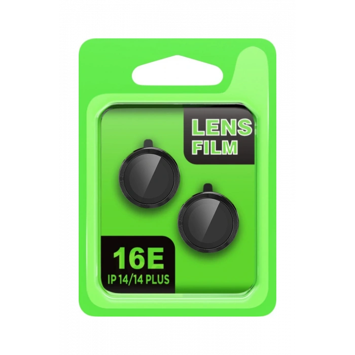 HarmonyAura Apple iPhone 16E Raze Metal Kamera Lens - Siyah