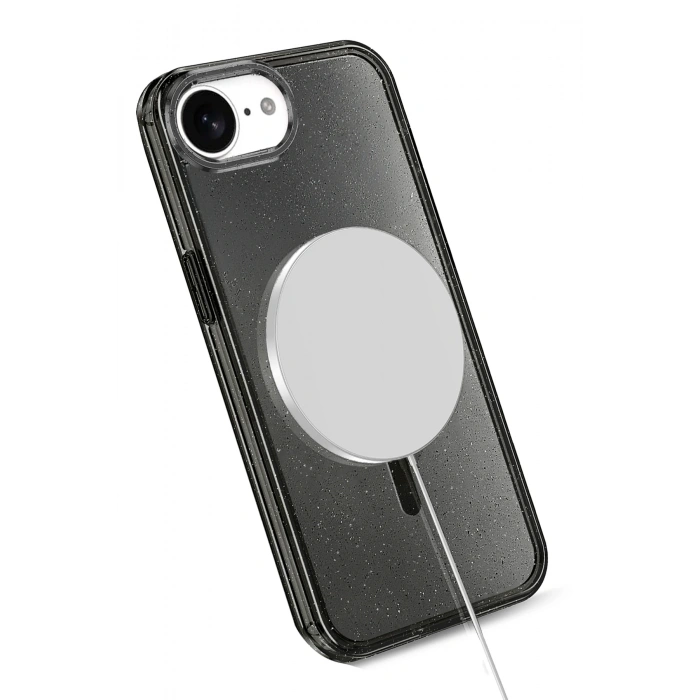 HarmonyAura Apple iPhone 16E Star Magsafe Kapak - Siyah