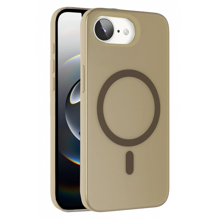 HarmonyAura Apple iPhone 16E Tuna PC Slim Magsafe Kapak - Titan Gri