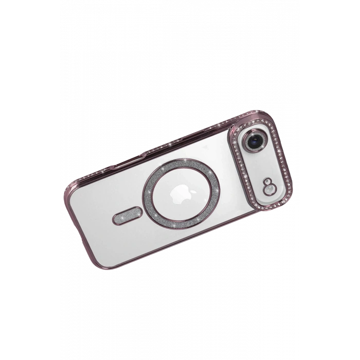 HarmonyAura Apple iPhone 17 Air Joke Simli Magneticsafe Kılıf - Pembe